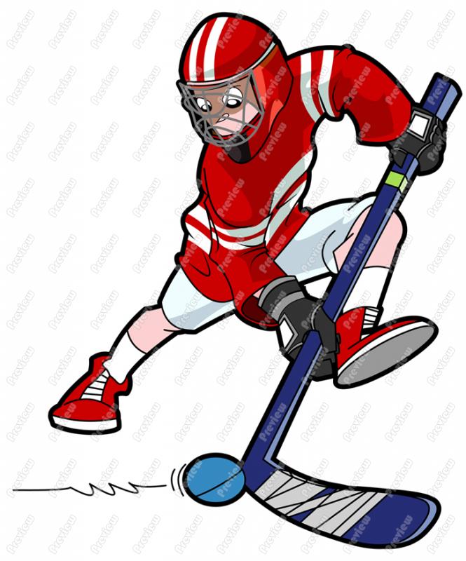 Hockey Player Clip Art   Royalty Free Clipart   Vector Cartoon Drawing