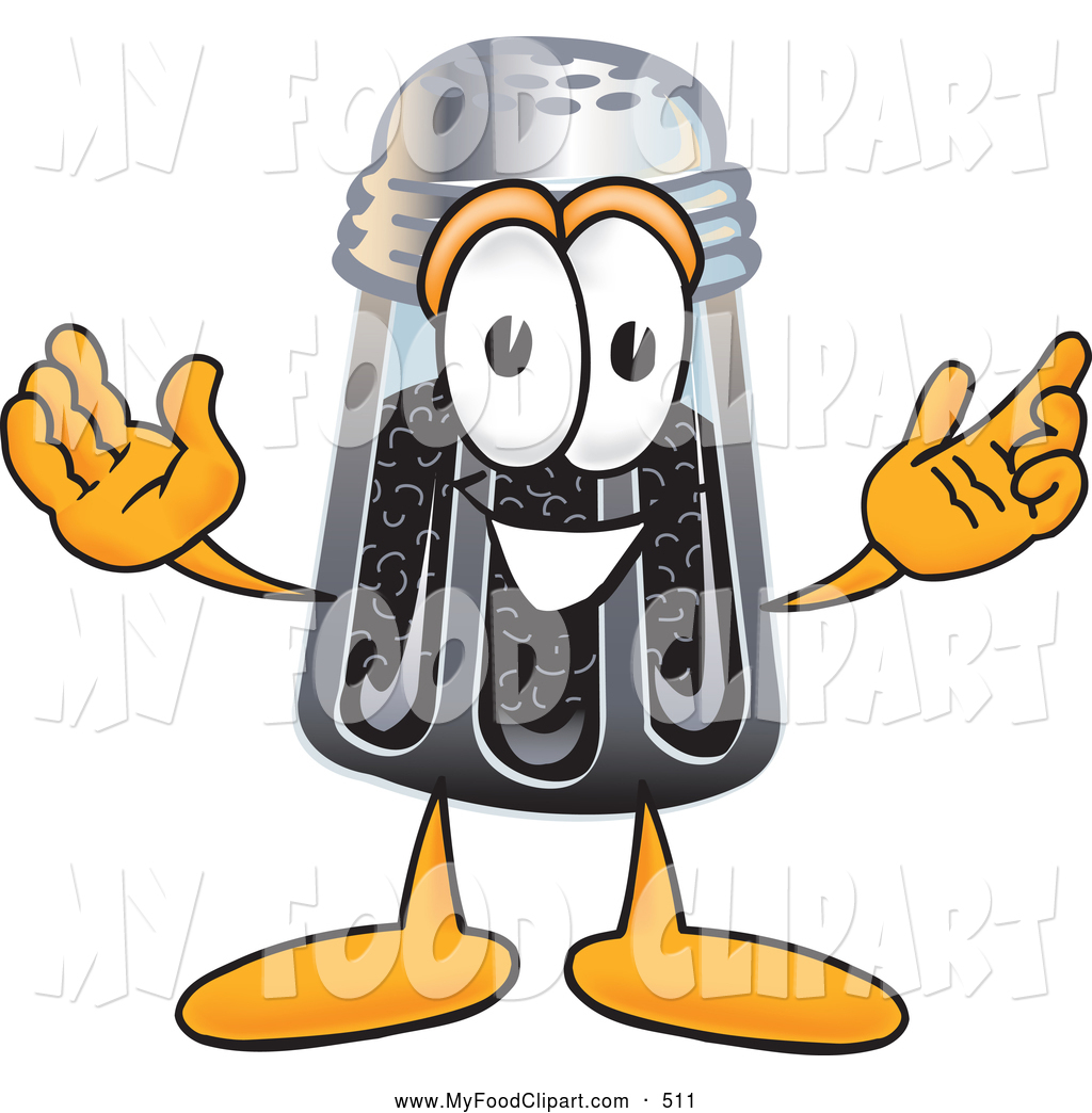 Larger Preview  Food Clip Art Of A Pepper Shaker Mascot Cartoon