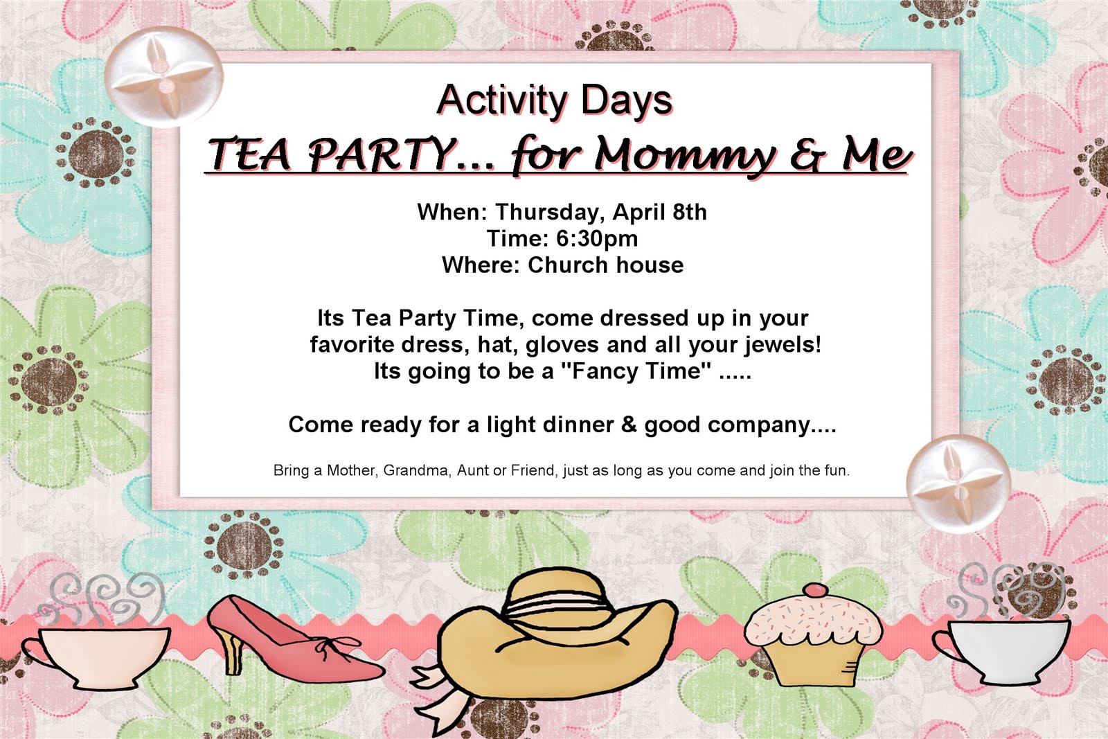 Lds Activity Day Ideas  Its A Tea Party      Mommy And Me Style