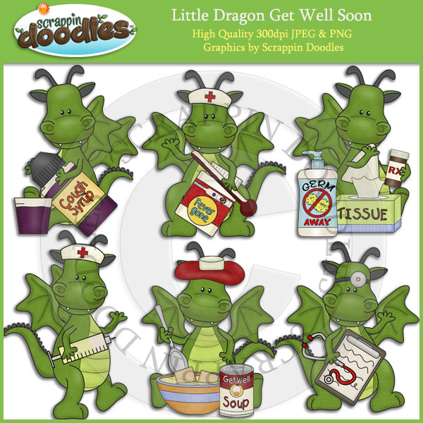 Little Dragon Get Well Soon Clip Art Download