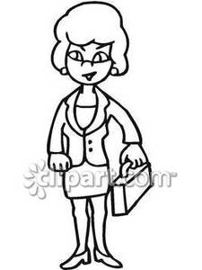 Ostrich Clipart Black And White Black And White Business Woman Royalty