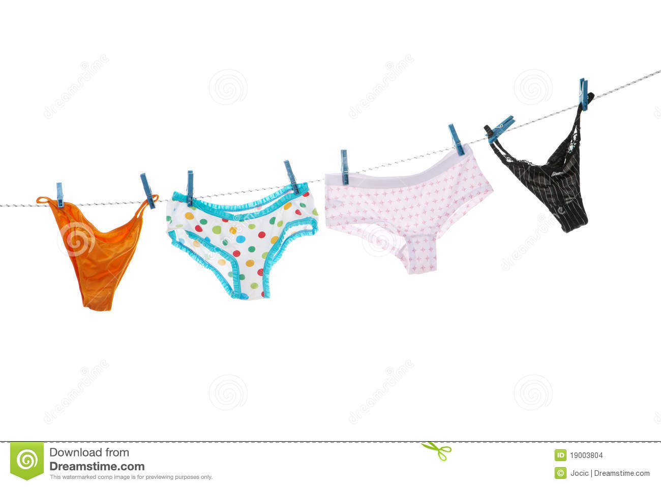 Panties Hanging On Clothesline Stock Images   Image  19003804