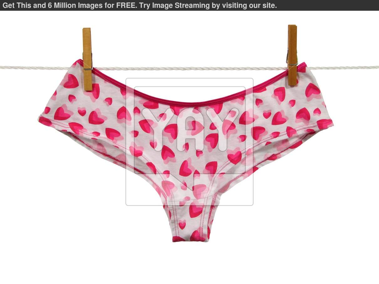 Valentine Panties On A Clothes Line   Clipping Path  1ae855 Jpg
