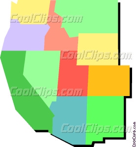 Western United States Vector Clip Art