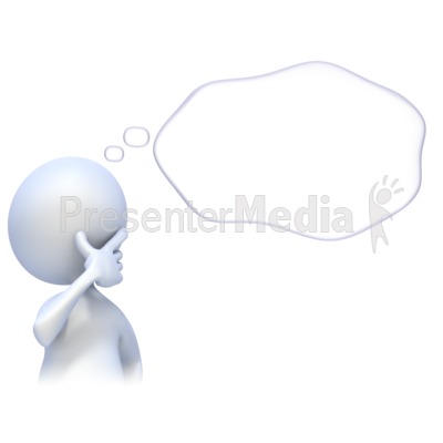3d Figure With Thought Bubble   Signs And Symbols   Great Clipart For    