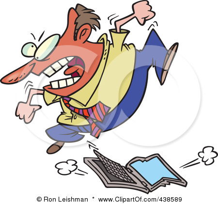 438589 Royalty Free Rf Clip Art Illustration Of A Frustrated Cartoon