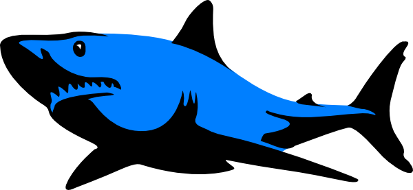 Blue Shark Clip Art At Clker Com   Vector Clip Art Online Royalty