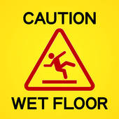 Caution Wet Floor   Clipart Graphic