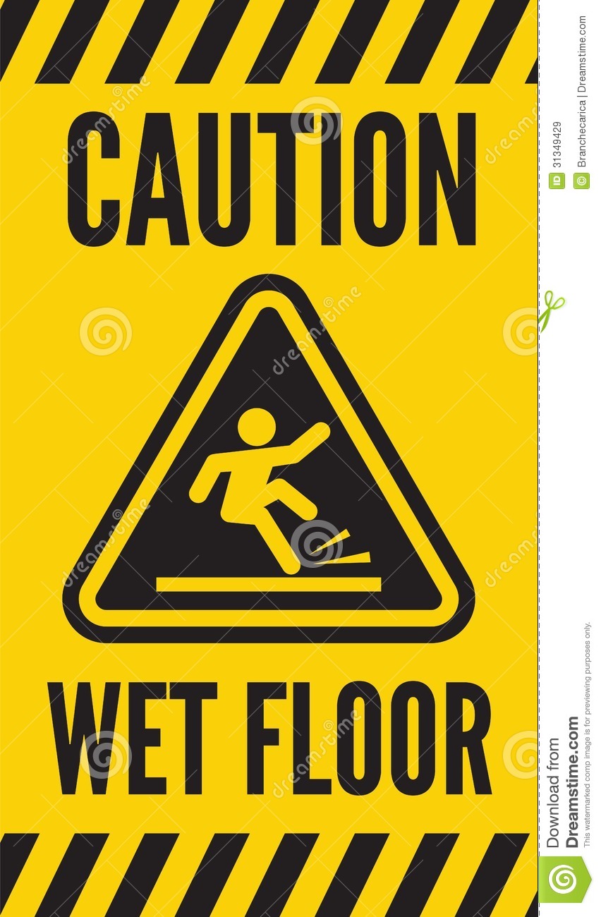 Caution Wet Floor Royalty Free Stock Images   Image  31349429