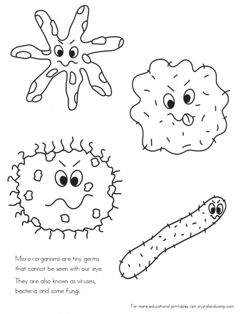 Colds Germs Colouring Pages