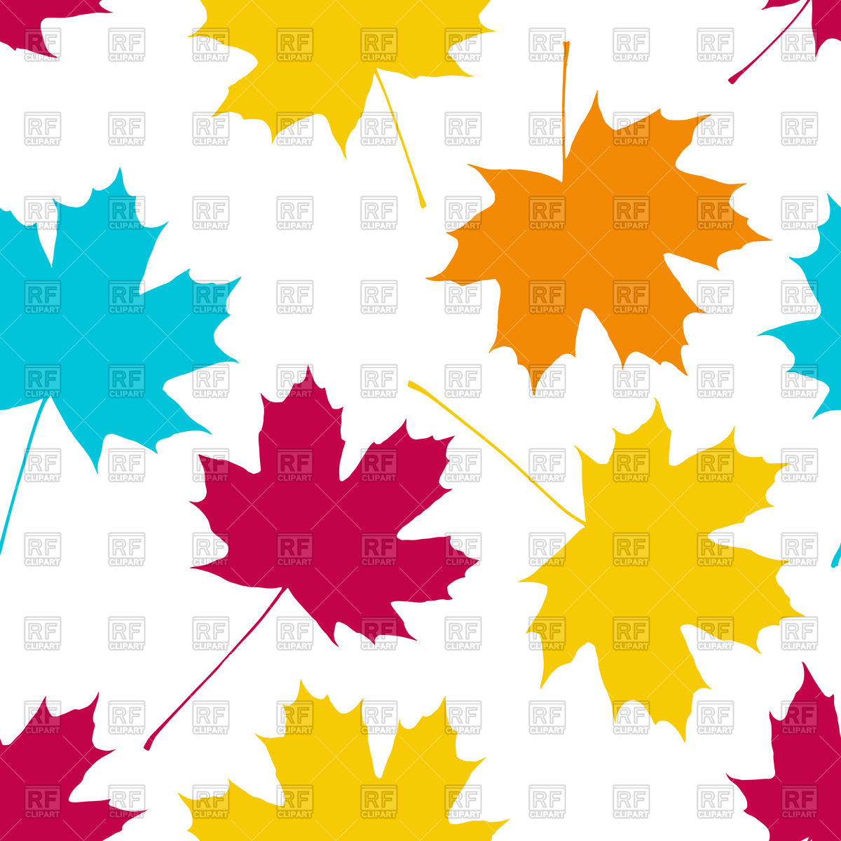 Colorful Leaves Of Maple 70997 Download Royalty Free Vector Clipart