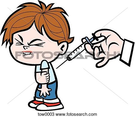 Drawing   Boy Afraid To Get A Shot  Fotosearch   Search Clipart