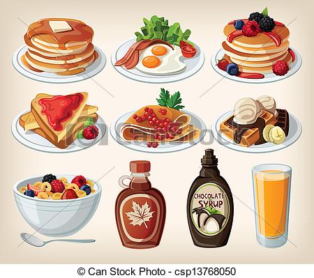 Family Breakfast Clipart Cl  Sico Desayuno Caricatura Conjunto