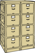 File Cabinet Drawers   Vector Clip Art
