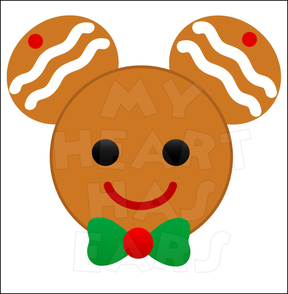Gingerbread Mickey Mouse Instant Download Christmas Digital Clip Art    