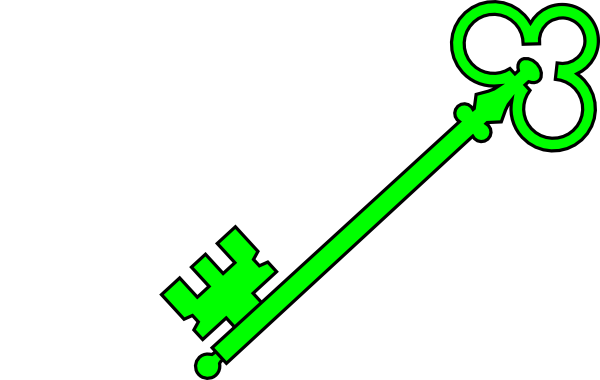 Green Old Key Clip Art At Clker Com   Vector Clip Art Online Royalty