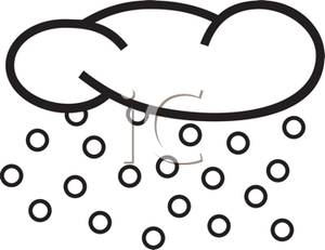 Of A Rain Cloud With Raindrops Falling   Royalty Free Clipart Picture