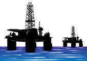 Oil Drilling Rigs   Royalty Free Clip Art