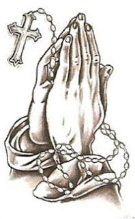 Praying Hands With Rosary And Cross For God Cliparts And Coloring