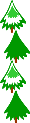 Snow Covered Christmas Tree Borders Clip Art Horizontal And Vertical    