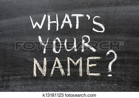 Stock Photo Of Whats Your Name K13181123   Search Stock Images Poster