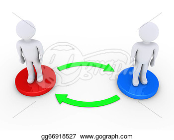 Two People Interact With Each Other  Clipart Drawing Gg66918527