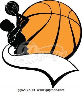 Vector Art   Boy Basketball Shooter With Pennant  Clipart Drawing