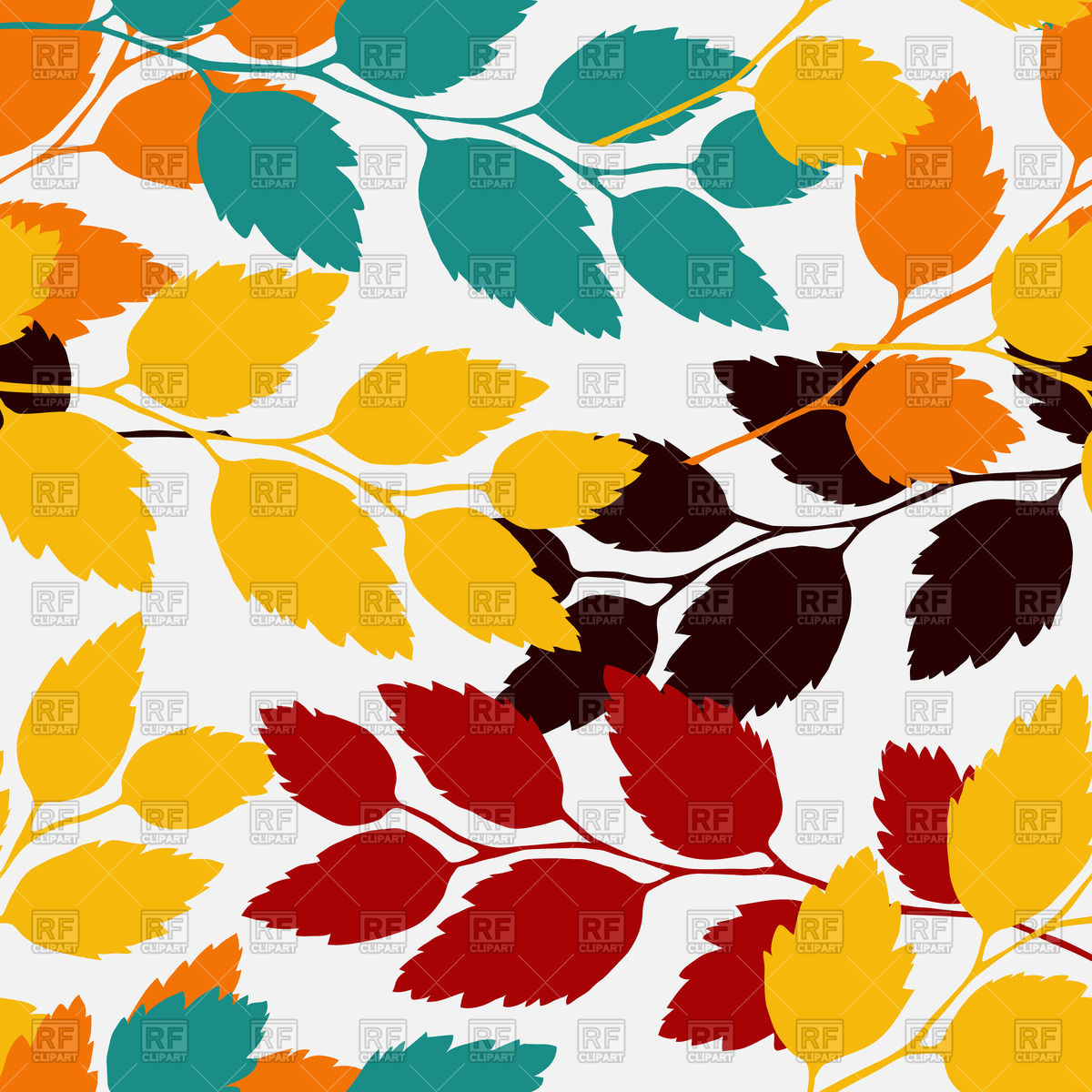 With Colorful Leaves Download Royalty Free Vector Clipart  Eps