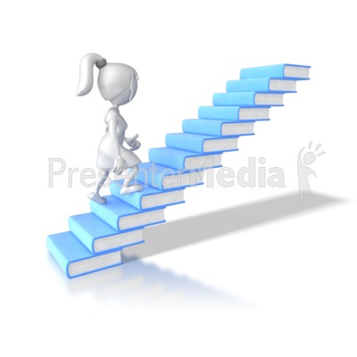 Woman Walking Up Books   Education And School   Great Clipart For    