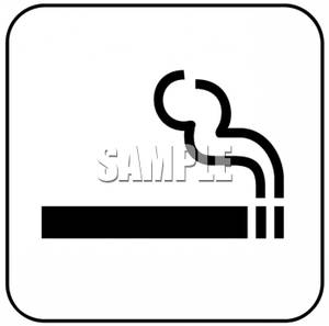 Black And White Cigarette Clip Art Image 