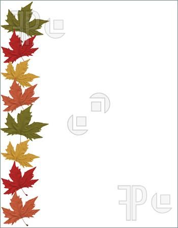 Clip Art Autumn Nature Borders   Illustration Of Page Border Of High