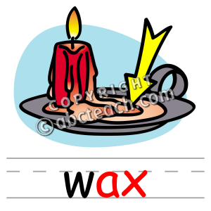 Clip Art  Basic Words   Ax Phonics  Wax Color   Preview 1