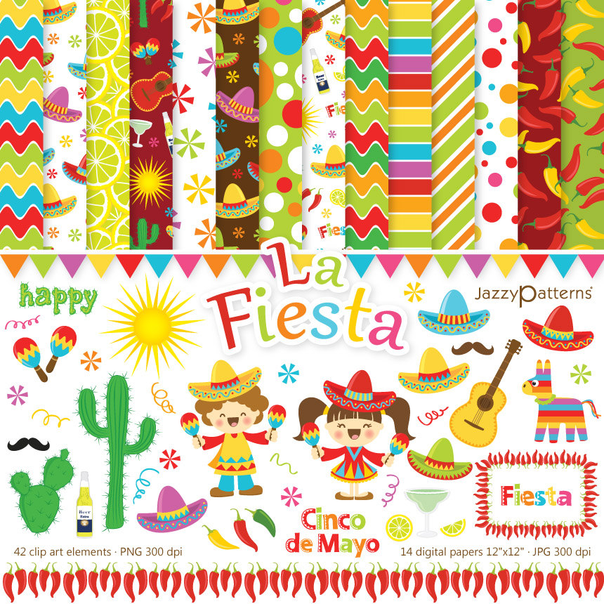 Fiesta Background Clipart Fiesta Clip Art And Digital
