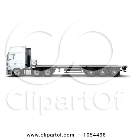 Flat Bed Semi Truck Clip Art Http   Www Clipartof Com Portfolio