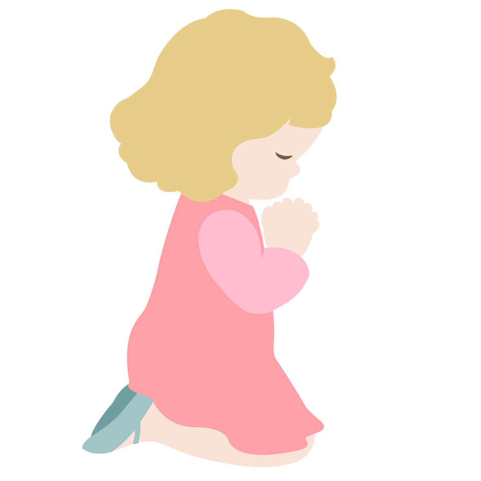 Girl Praying Clipart For Webmasters