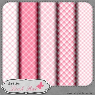 Girly Happy Birthday   Art By Leah Rae Plaid Paper Pack 2   Art By    