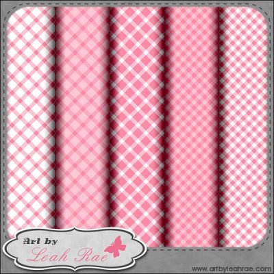 Girly Happy Birthday   Art By Leah Rae Plaid Paper Pack 4   Art By    