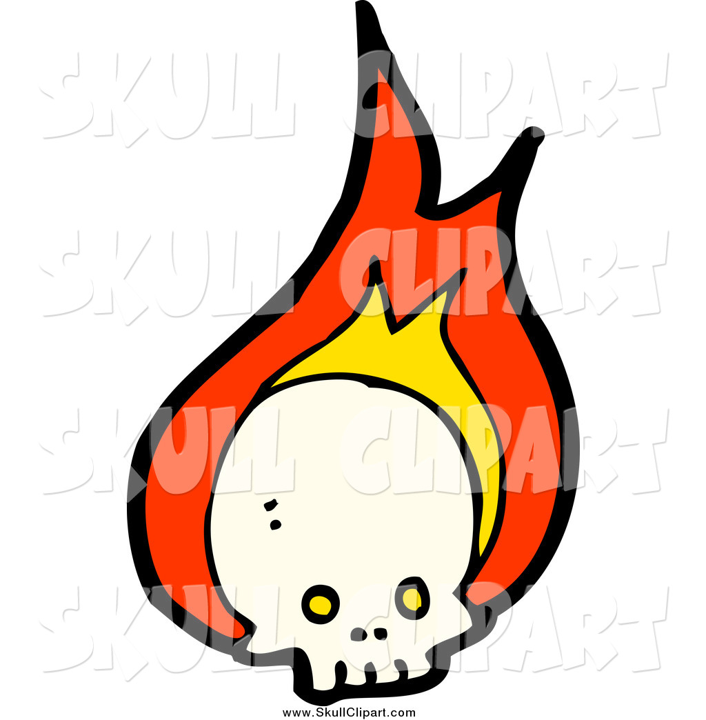 Human Skull With Fire Human Skull With Fire Brain Bursting From A
