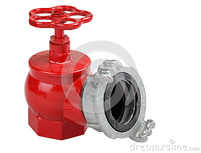 Iron Casting Fire Hydrant Valve Red With Fire Hose Coupling