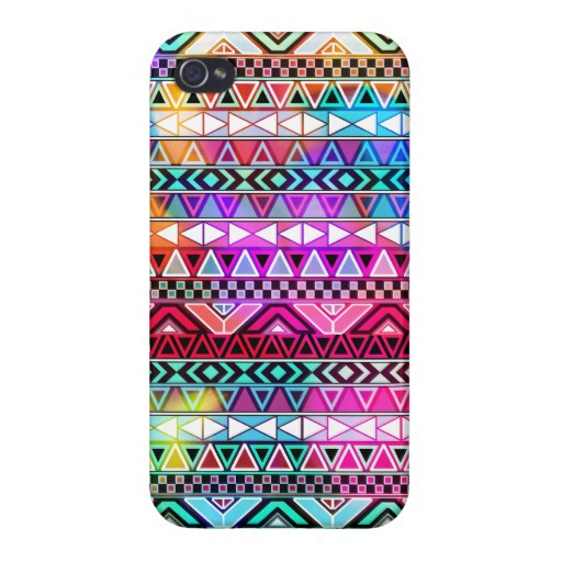 Pink Purple Bright Andes Abstract Aztec Pattern Iphone 4 Cover