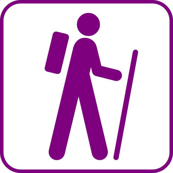 Purple Hiker Clip Art