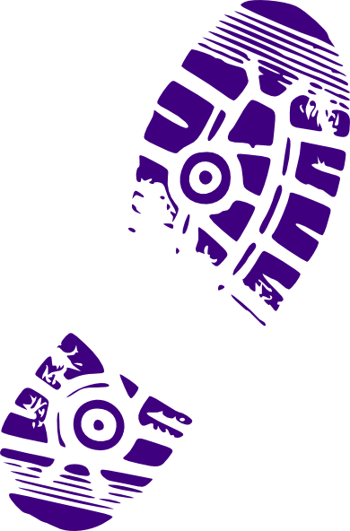 Purple Shoe Print Clip Art