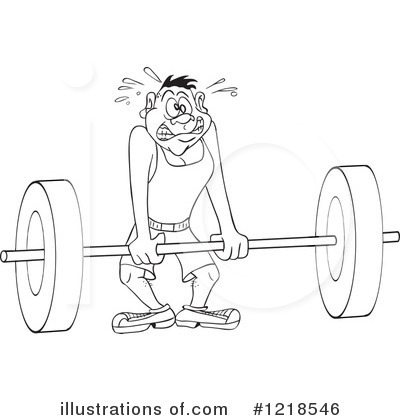 Royalty Free  Rf  Weightlifting Clipart Illustration By Lafftoon