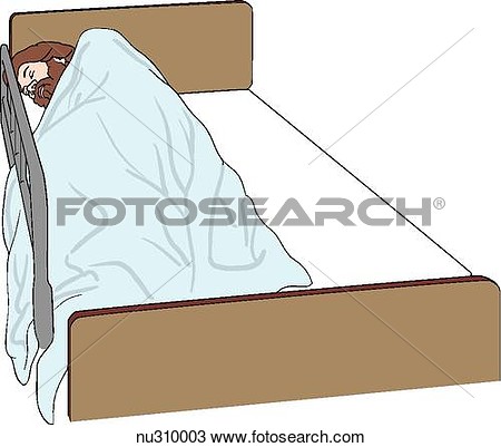 Side Lying Position On Left Side Of Bed   Fotosearch   Search Clipart    