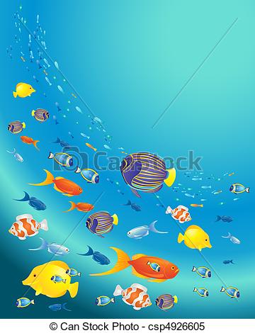 Tropical Ocean Fish Clipart Vector   Tropical Fish