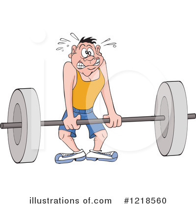 Weightlifting Clipart  1218560 By Lafftoon   Royalty Free  Rf  Stock