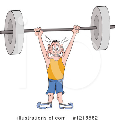 Weightlifting Clipart  1218562 By Lafftoon   Royalty Free  Rf  Stock