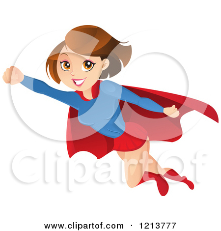 Woman Flying   Royalty Free Vector Clipart By Cartoon Character Studio