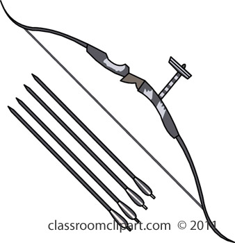 Archery Clipart   Bow Arrow 411b   Classroom Clipart