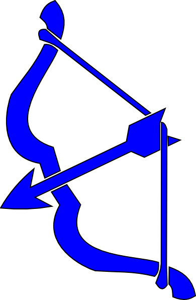 Blue Bow N Arrow Clip Art At Clker Com   Vector Clip Art Online
